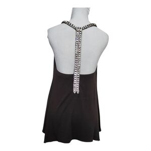 SKY Jeweled T-back Top Sz S
